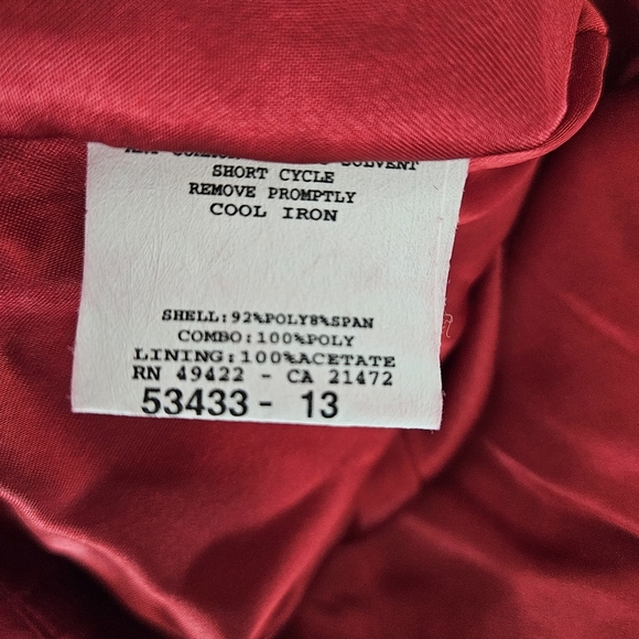 Jessica McClintock Bubble Dress Red One Shoulder Ruffle Satin Knit 10 - Picture 10 of 11